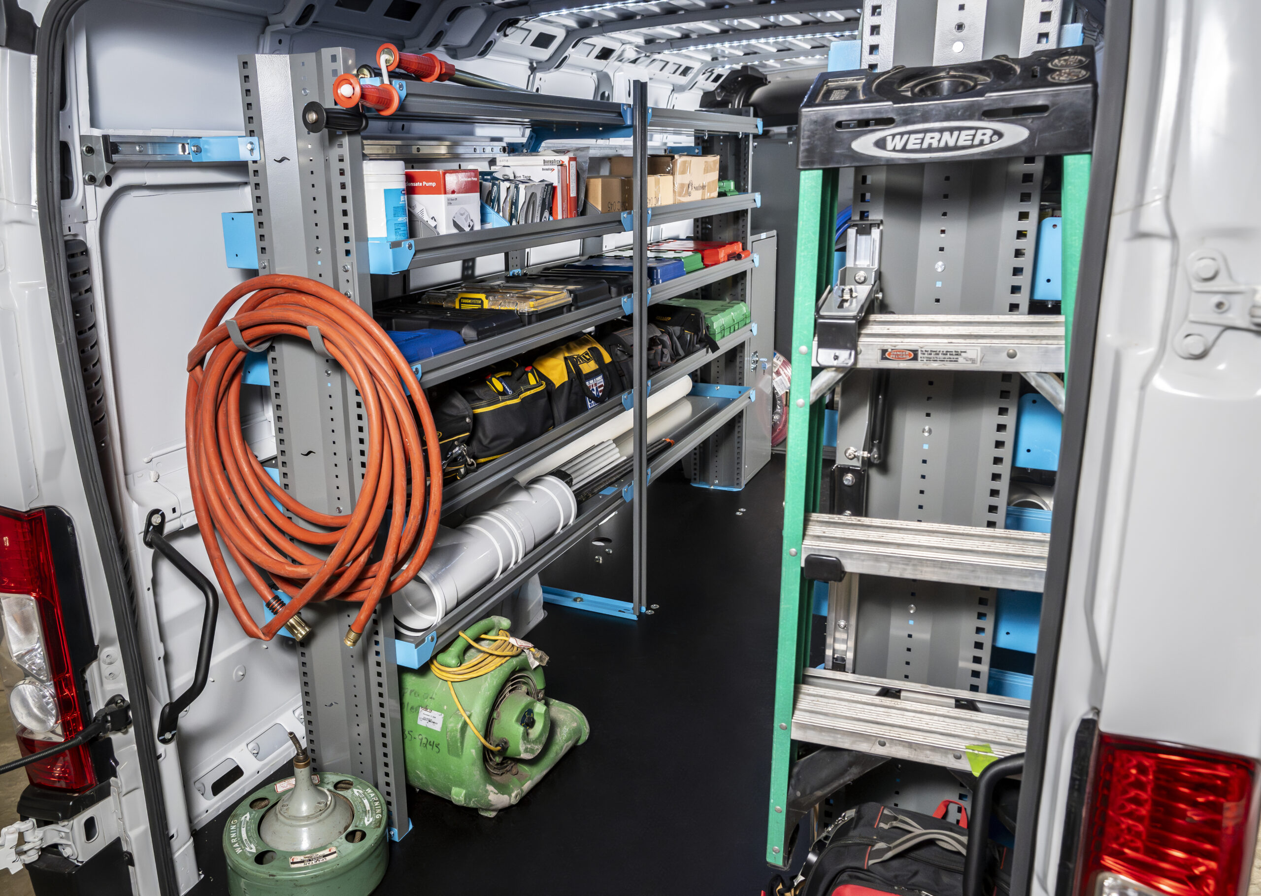 Adrian Steel trade package with organized cargo storage